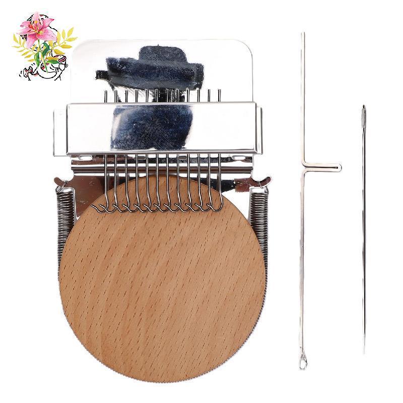 Mini Darning Loom Tool Set Timber Handheld Mending Loom Jeans Socks Knit Fabric Repair Portable Fabr