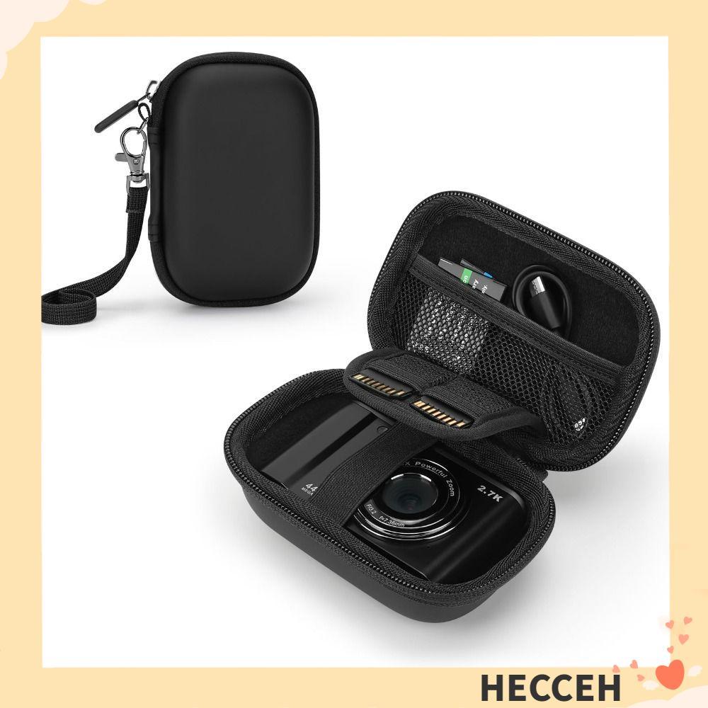HECCEH กล้องเก็บ, EVA Shell Plush Padding กระเป๋าเดินทาง,แบบพกพาน่ารักกันกระแทกกันน้ํา SD Card Stora