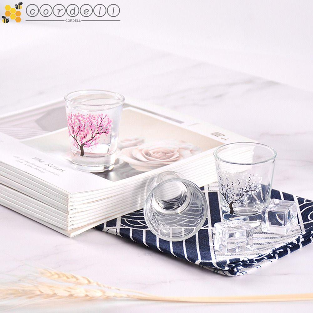 CORDELL Glass Small 2oz Liquor Temperature Sensing Sakura Cup