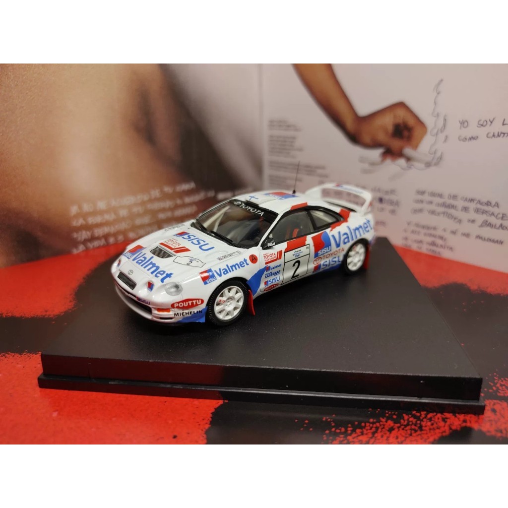 .现货Trofeu 田 赛丽卡 GT4 ST205 1995 千拉力理小型便携式桌 1/43T Toyota Celica GT-Four ST205 1000 Lakes Rally 1995 Ka