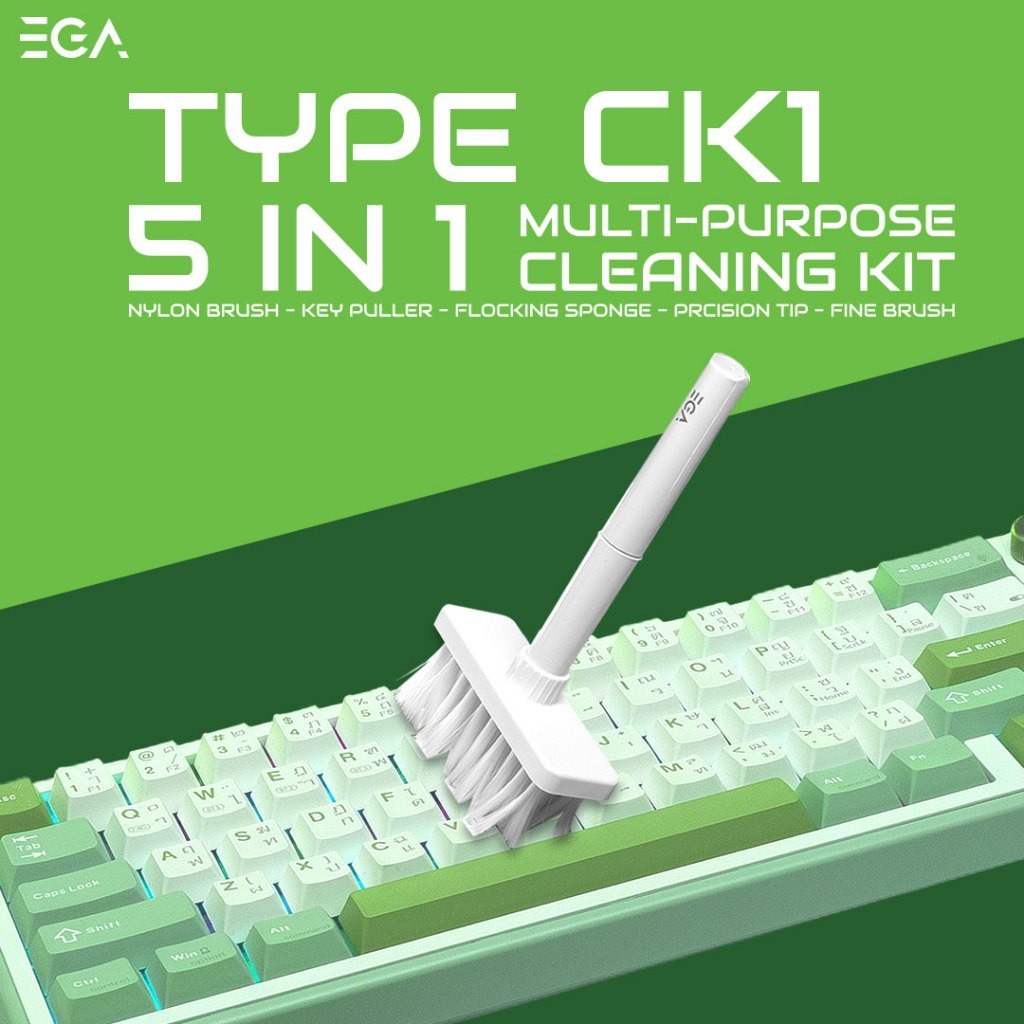 EGA TYPE-CK1 Multi-Purpose Cleaning Kit 5-in1 อุปกรณ์ดูแลอิเล็กทรอินิกส์และคีย์บอร์ด