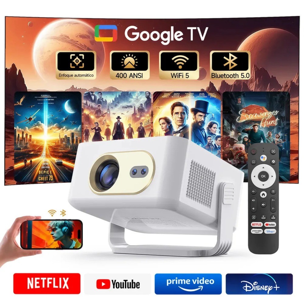 MAGCUBIC โปรเจคเตอร์ HY300Max Portable Projector 4k ออโต้โฟกัส Android 14 YouTube Netflix รองรับ