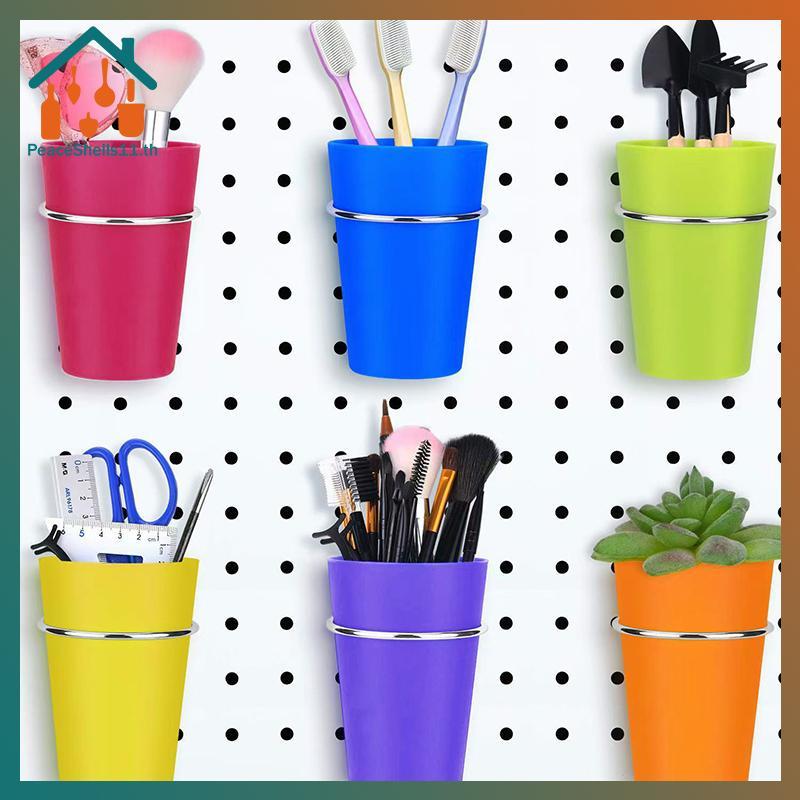 PeaceShells Pegboard Cup Holder Set for Craft Room, Ribbon & Tool Organizer Accessories TH