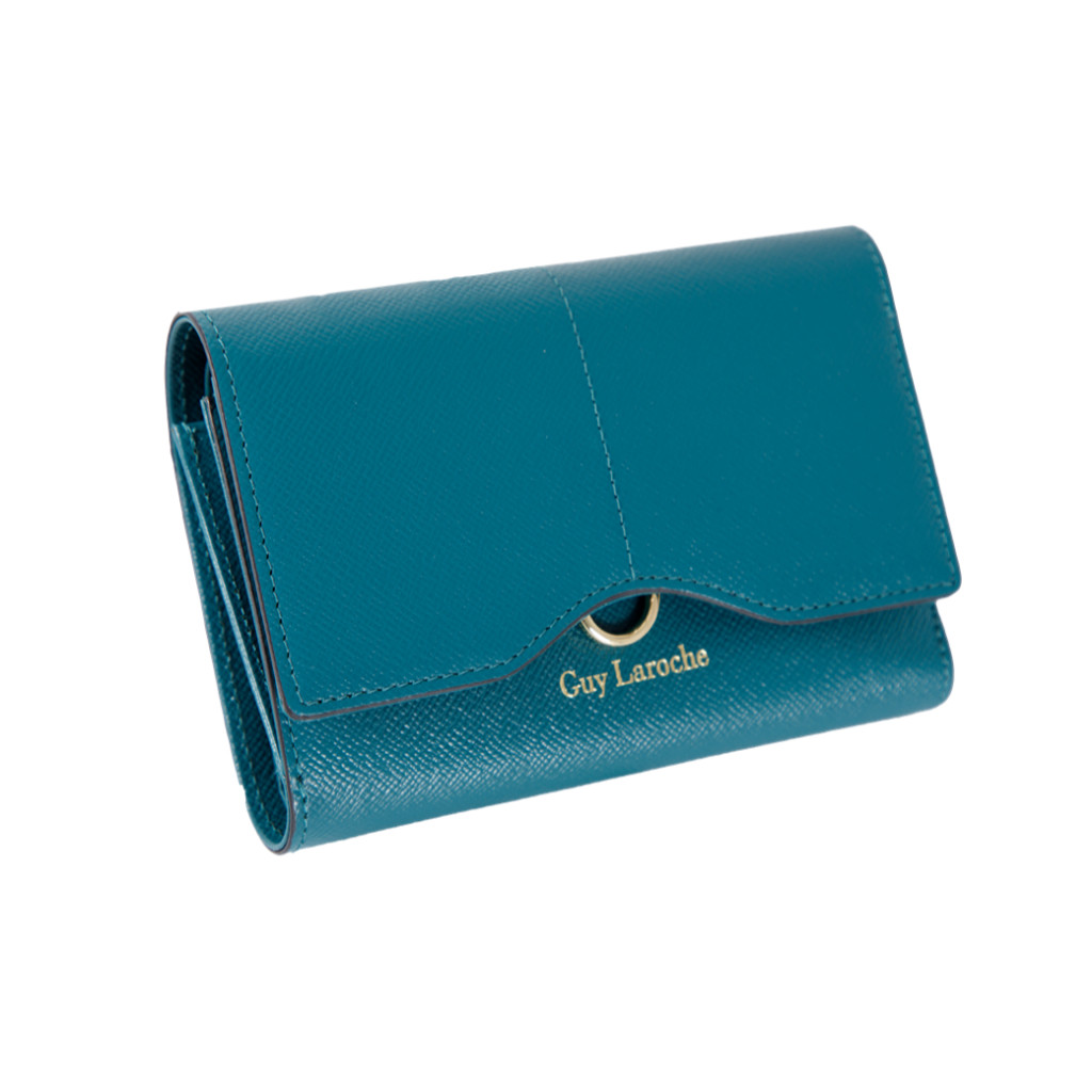 Guy Laroche กระเป๋าสตางค์ผู้หญิง 3 พับกลาง สีเขียว รุ่น AGP09123S6GRM