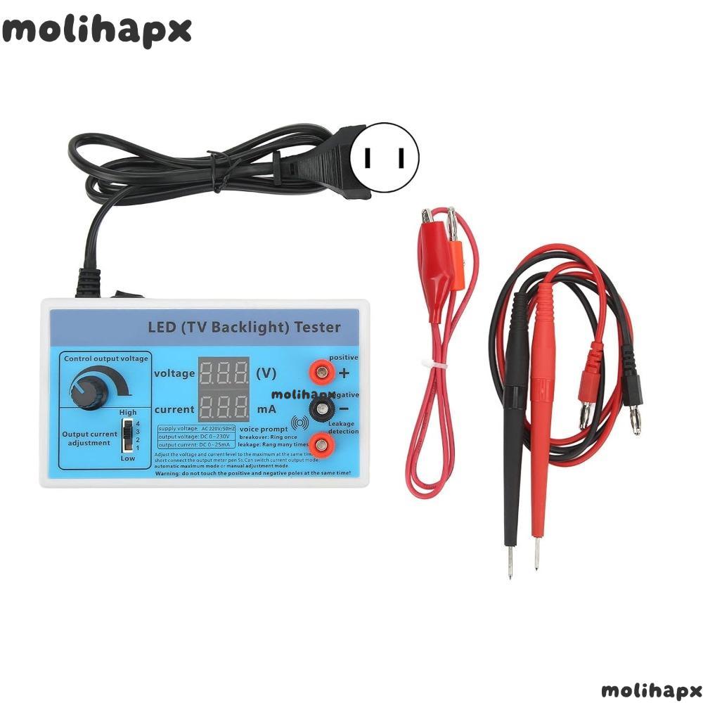 MOLIH LED TV Backlight Tester, 0-230V เอาต์พุตมัลติฟังก์ชั่ Backlight Strip Tester, อัจฉริยะปรับปลั๊