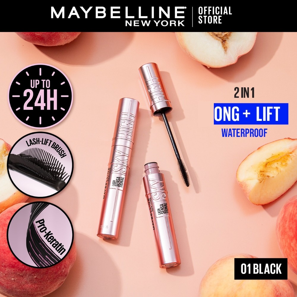 MAYBELLINE SKY HIGH LENGTHENING MASCARA JAPAN POUCH เมย์เบลลีน เลนเทนนิ่ง มาสคาร่า แจแปน เพ้า