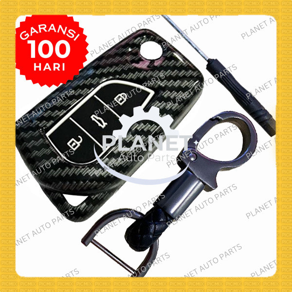 Case Carbon Smartkey Cover Key Toyota Innova - 7117