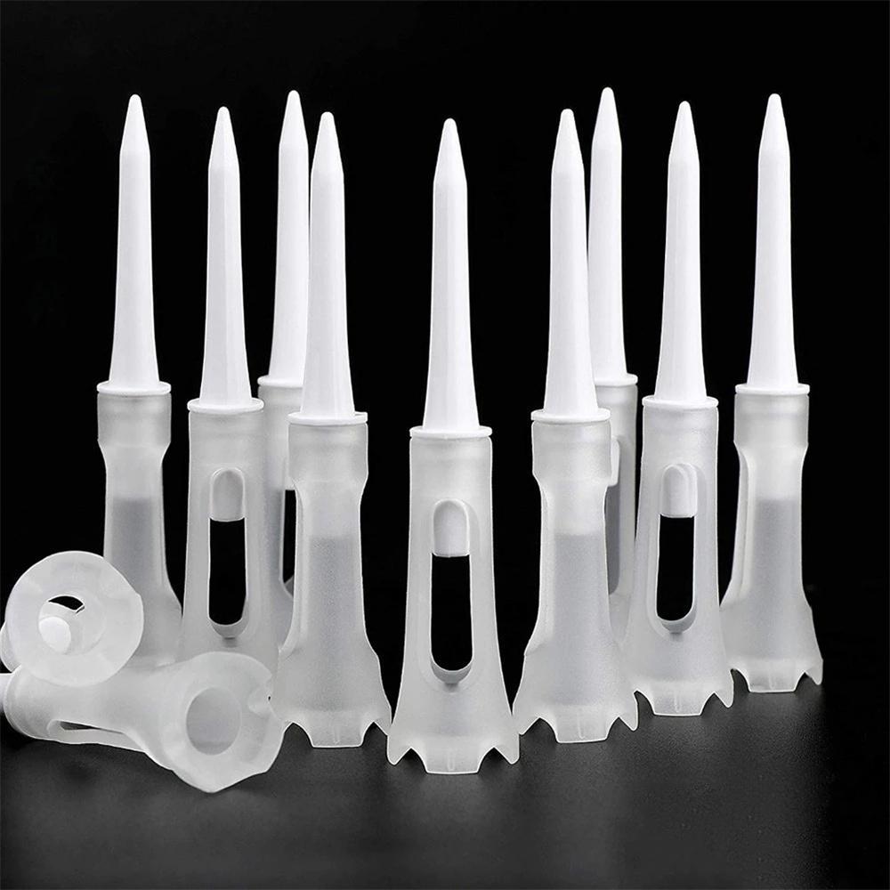 GROUPMACRO Golf Tees พลาสติก 10 ชิ้น/ล็อตอุปกรณ์กอล์ฟ Ball Holder Low Resistance Cushion Golf Training