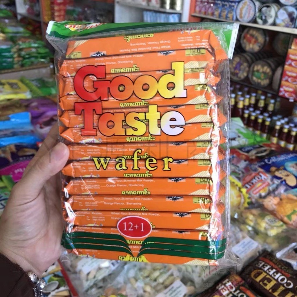 Good Taste Wafer Myanmar Wafer Puff Food Flavour Remarks Photographed Myanmar Snacks Biscuits LSA922