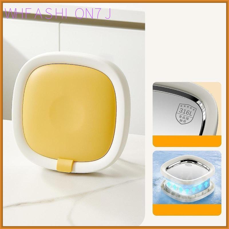 [whfashion7j] เครื่องทําไอศกรีมแบบม้วนสแตนเลส PP Freeze โยเกิร์ตถาดโฮมเมด DIY เครื่องขนมสําหรับเด็กผ