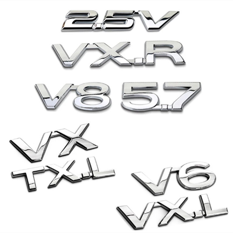 2.5V V6 V8 VX VXR TXL VXL Emblem สําหรับ Toyota Reiz Land Cruiser Prado Rav4 Tundra Trunk ฝาปิดสติกเ