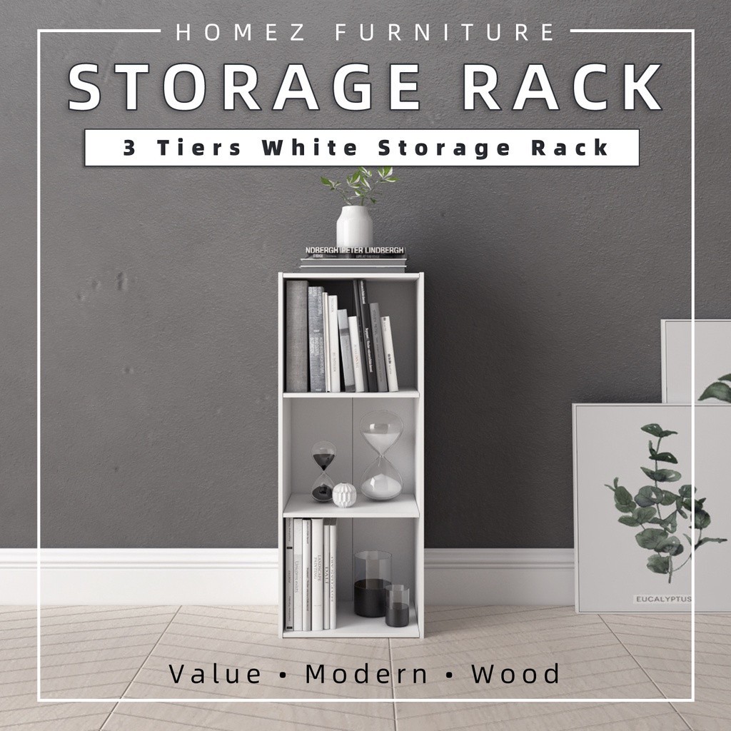 3 Tier Wooden Book Shelf / Bookcase / Small Bookshelf