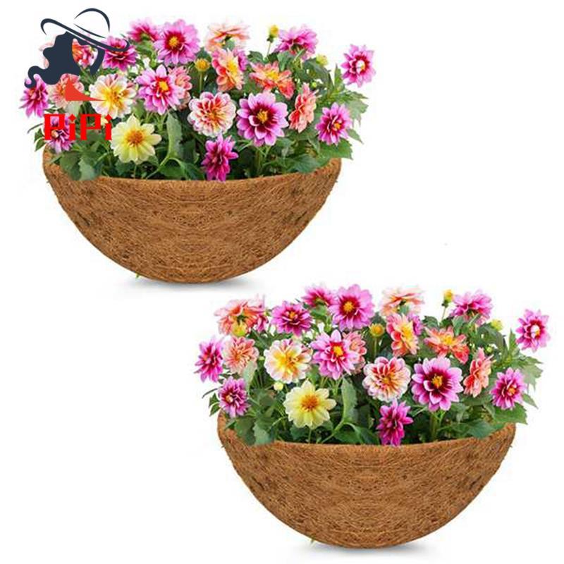READY STOCK14 นิ้วมะพร้าว Liners Planter Liners สําหรับ,ธรรมชาติ Coir ตะกร้าเปลี่ยน Liners สําหรับแข