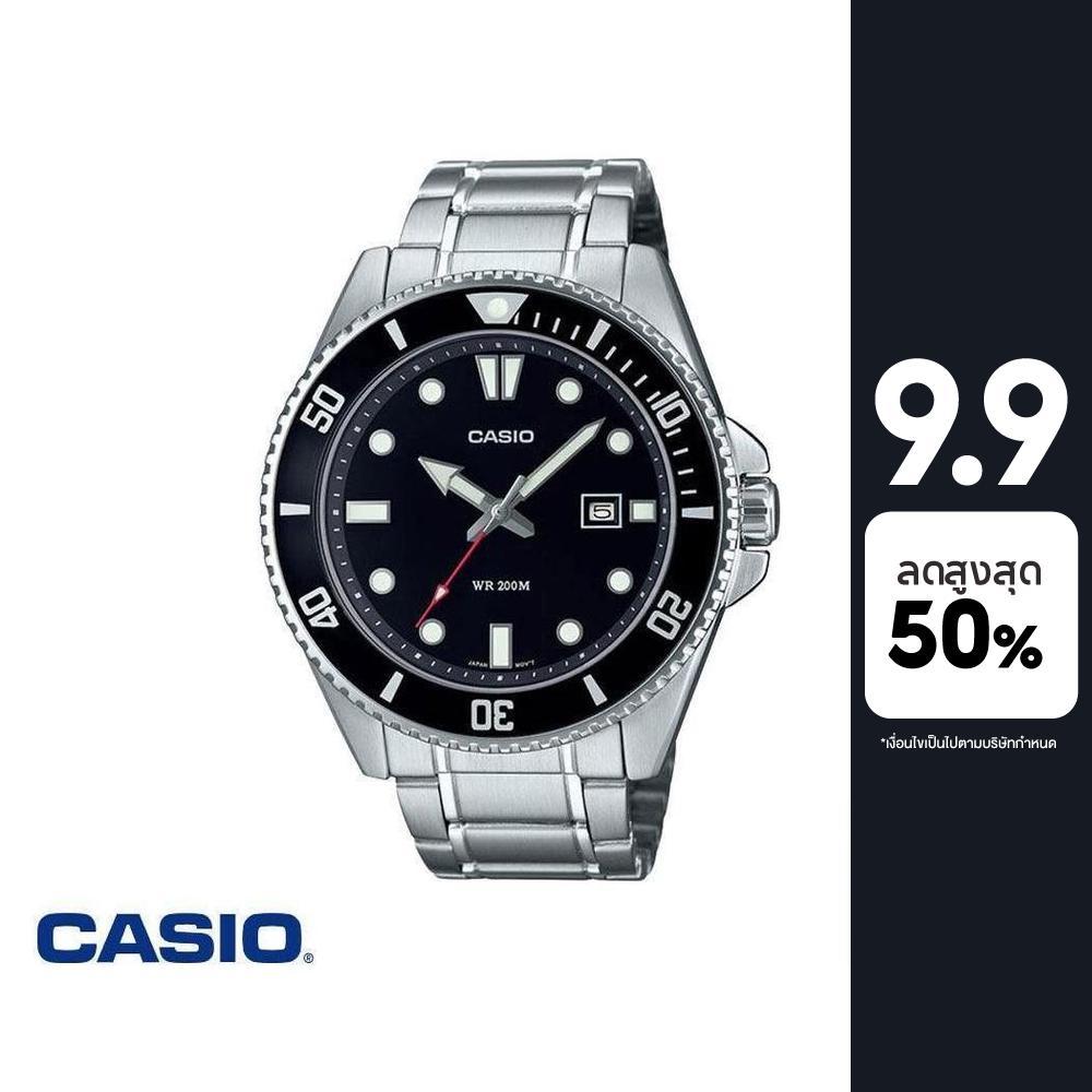 CASIO นาฬิกาข้อมือ CASIO รุ่น MDV-107D-1A1VDF วัสดุสเตนเลสสตีล สีเงิน