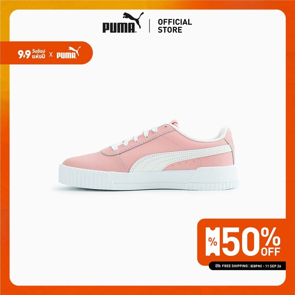 PUMA Basics รองเท้าผ้าใบผู้หญิงวัสดุหนัง Carina Female สีชมพู - 37032556