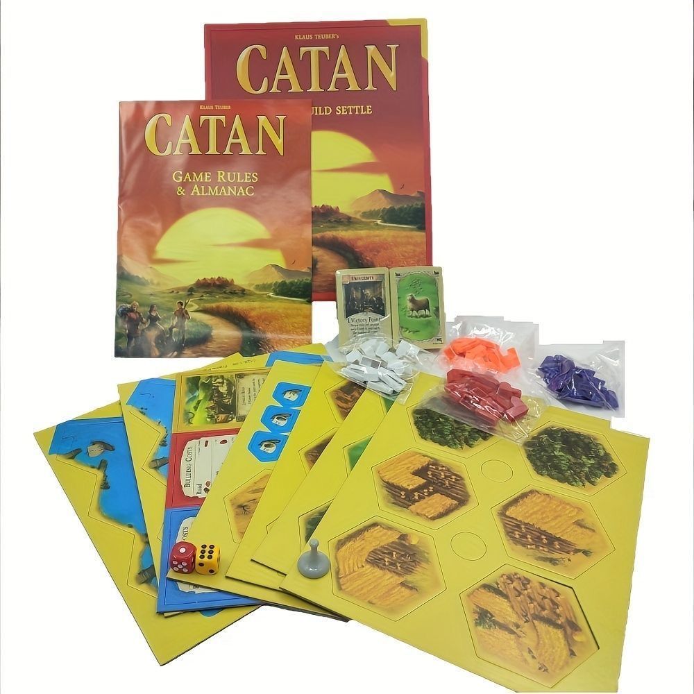 ภาษาอังกฤษ CATAN เกมกระดาน CATAN ผู้ใหญ่การศึกษา Casual Party ของเล่นการ์ดเกม