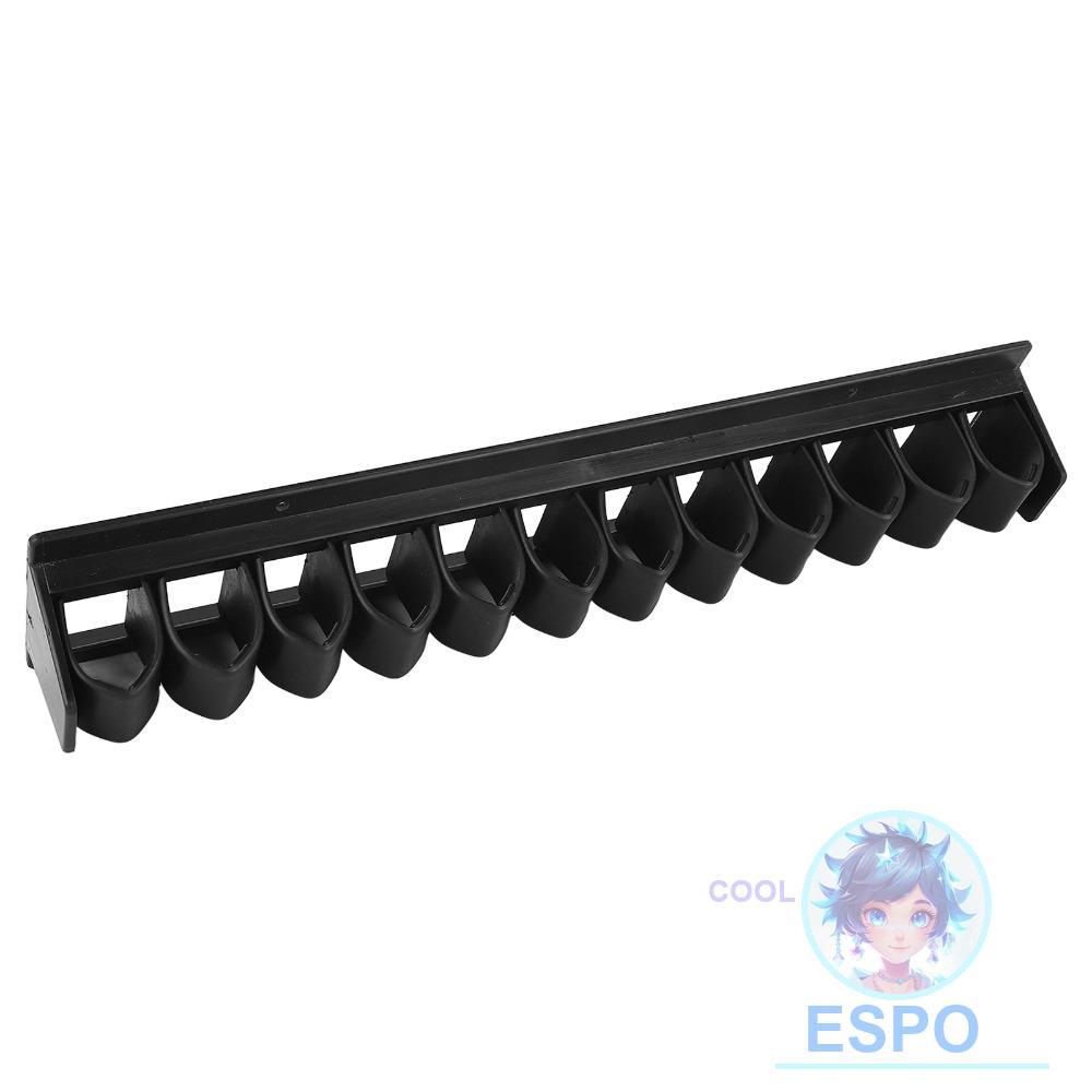 ESPO Horse Whip Crop Holder,พลาสติกสีดํา Horse Whip Crop Rack,ทนทานติดผนังประหยัดพื้นที่ติดตั้งง่าย 