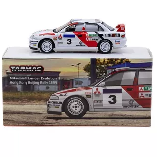 Tarmac Works 1/64 Mitsubishi Lancer Evolution II Hong Kong Beijing Rally 1994