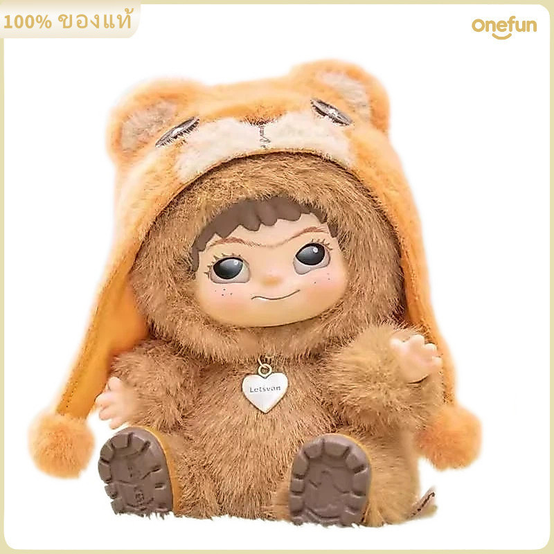 ของแท้ WAKUKU Fuzzy Trendy Fun Party ตุ๊กตากำมะหยี่ กล่องสุ่ม ตั้งโต๊ะ ของขวัญสำหรับสาวๆ