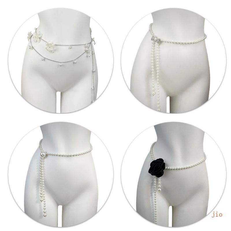 Jio Belly Chain สําหรับ Belly Dance เอวโซ่ Multilayer Pearls ผู้หญิงเอว Chain