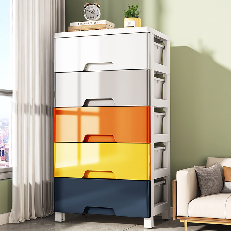 34-50 ซม.ลิ้นชักกว้าง Locker ห้องนอนห้องนั่งเล่นขนาดใหญ่ความจุ Multi-Layer Movable Locker ที่เก็บขนม