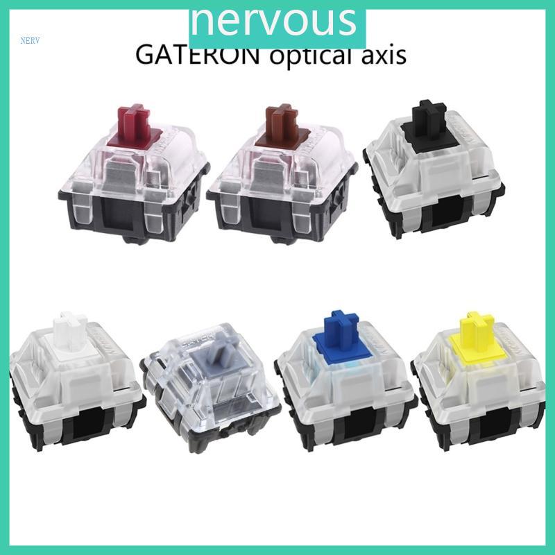 NERV Mechanical Keyboard Optical Switch สําหรับ GK61 SK61 สีขาวสีดําสีแดงสีน้ําตาลสีเหลืองเงินสวิทช์