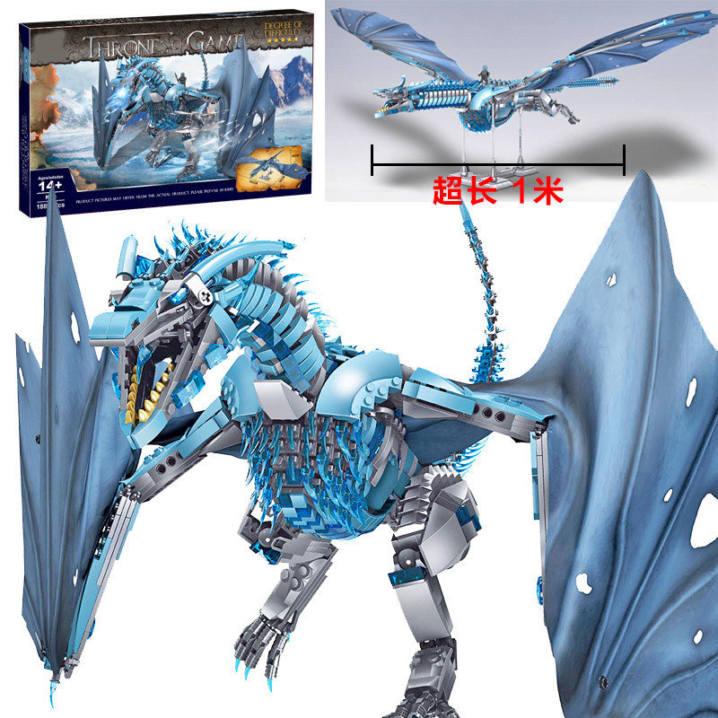Game of Thrones Frost Dragon Model Building Blocks ประกอบของเล่น