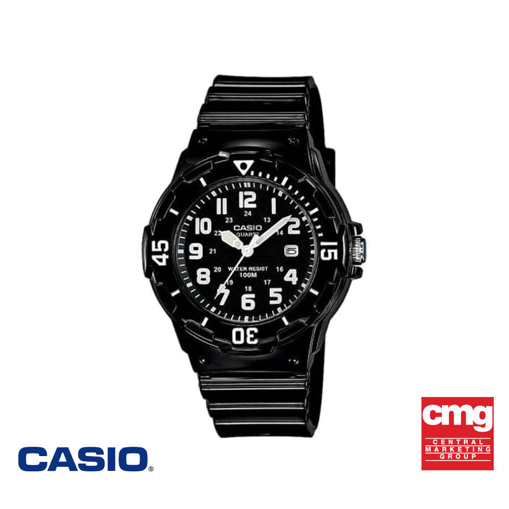 CASIO นาฬิกาข้อมือ CASIO รุ่น LRW-200H-1BVDF วัสดุเรซิ่น สีดำ
