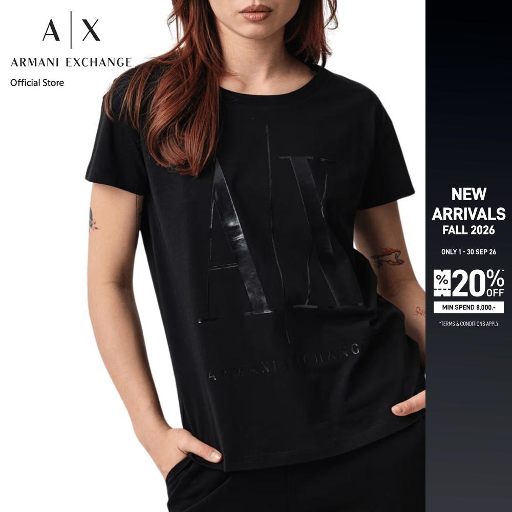Armani Exchange เสื้อยืดผู้หญิง รุ่น 8NYTCX-YJG3Z-UC001 - สีดำ