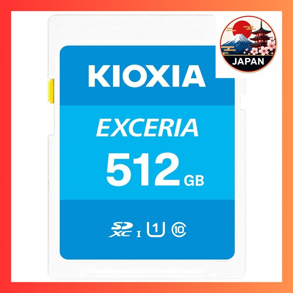 [Directly from Japan]KIOXIA (Kioxia) Japanese-made SD card, 512GB, SDXC UHS-I Class 10, Read speed 1