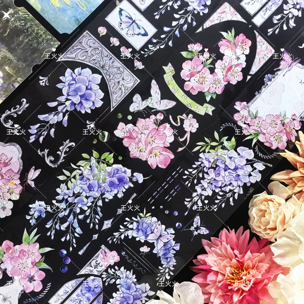 Yuyuyu Wisteria Peach Blossom All-Match Wisteria Peach Blossom Matching Gooka Flowing Hemp Epoxy