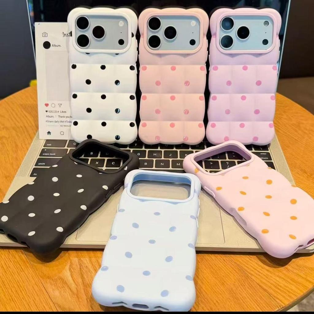 Cloud Polka Dot เหมาะสําหรับ iPhone 18 17 16 15 14 13 12 11 Pro Max Plus เคสโทรศัพท์กันกระแทก