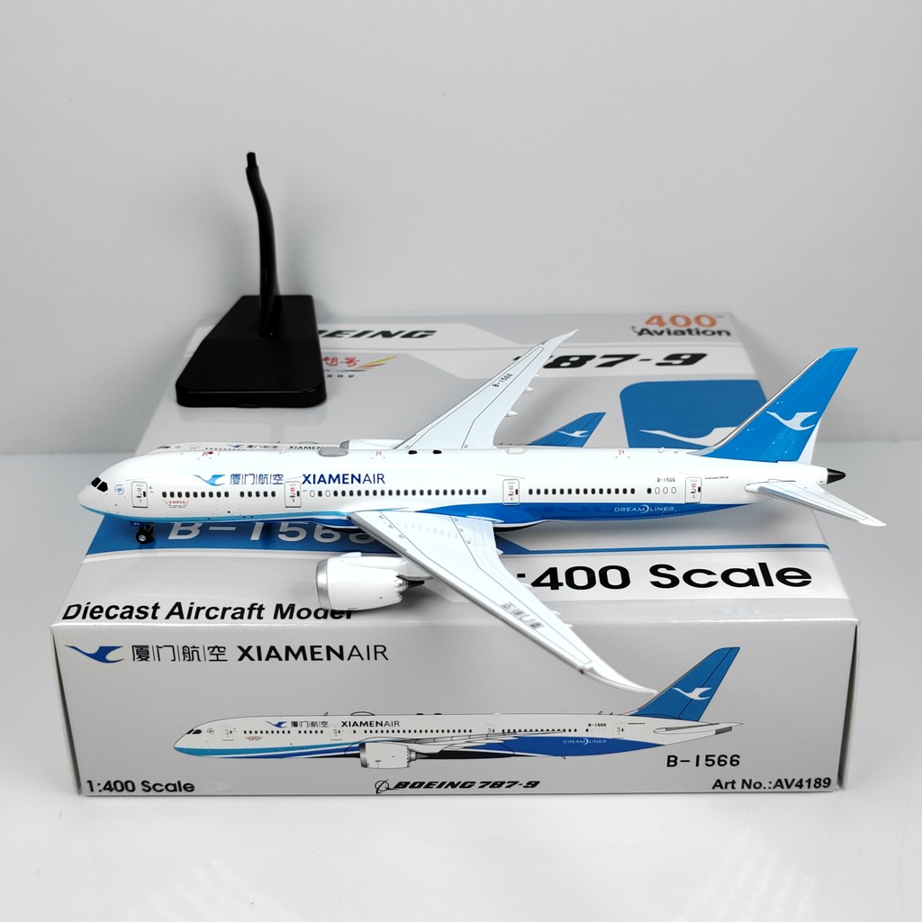 Aviation 4189 1: 400 Xiamen Airlines B787-9 B-1566 Dream Brick Airplane Model