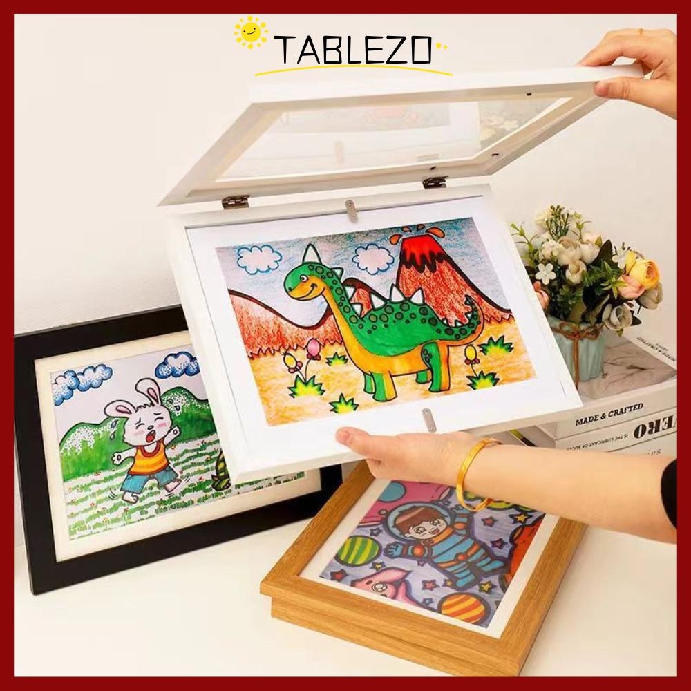 กรอบศิลปะเด็กไม้ TABLEZO, กรอบรูปอนุสรณ์ตกแต่งผนัง, ตกแต่งบ้านสร้างสรรค์เปลี่ยนภาพครอบครัวกรอบรูปสําหรับเด็ก