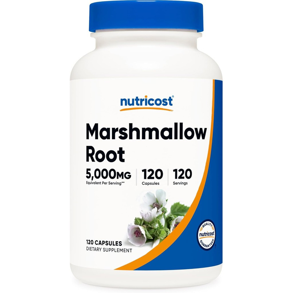 Nutricost Marshmallow Root 5000mg Equivalent, 120 Vegetarian Capsules - Gluten Free & Non-GMO - from