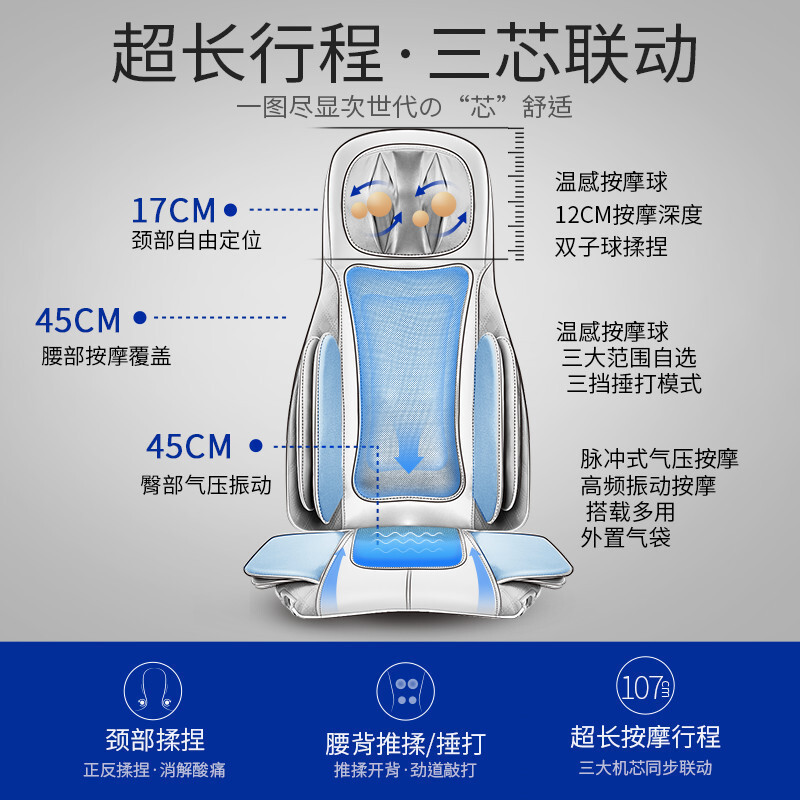 ญี่ปุ่นฟูจิมัลติฟังก์ชั่นวดเบาะร่างกายเต็มรูปแบบนวดคอใช้ในบ้านขาสะโพกเอวนวดเบาะเก้าอี้ht99 idb
