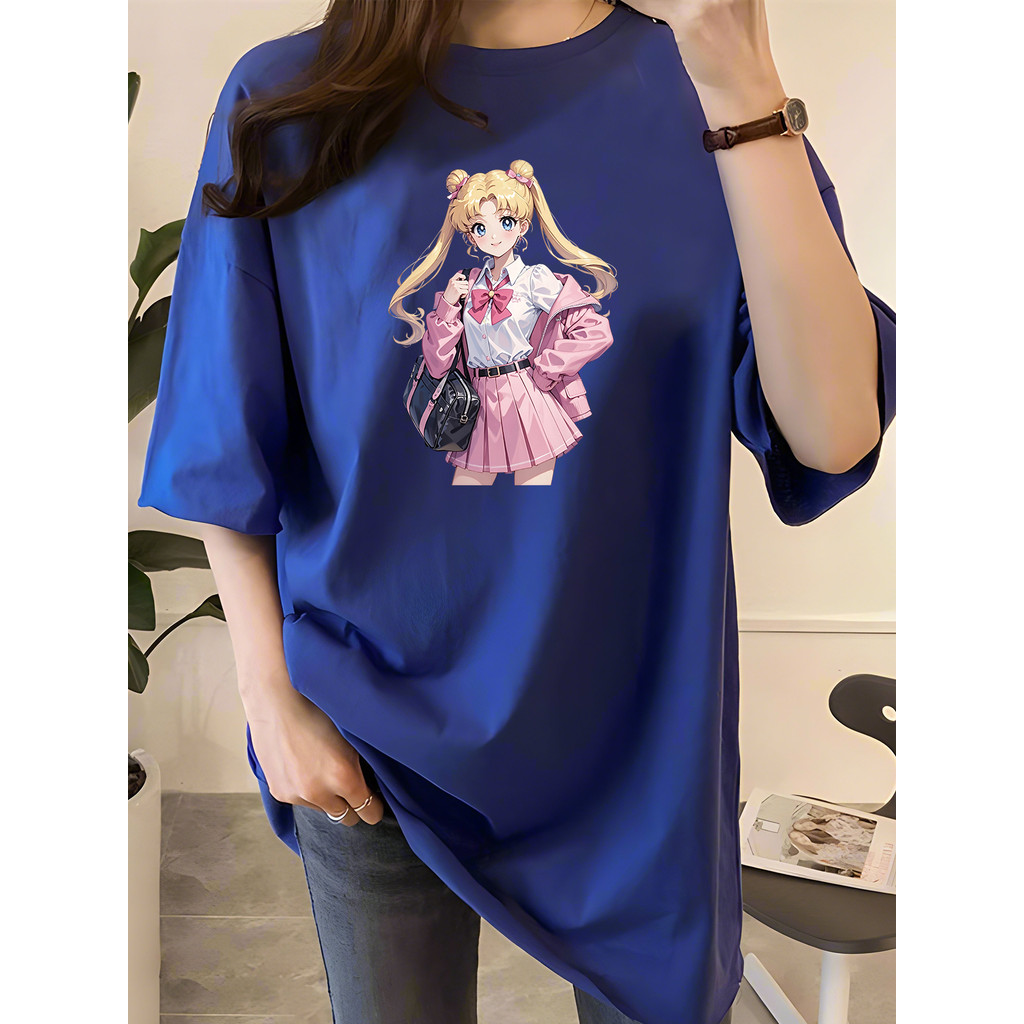 2Y826 1XL-5XL Tshirt เสื้อผ้าผู้หญิง T เสื้อ PLUS ขนาด Crop Top ผู้ชายและผู้หญิง PLUS-ขนาดสุภาพสตรีน