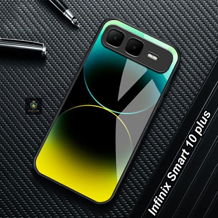 Softcase Glass Hp Terbaru Infinix Smart 10 Plus 2025 ซิลิโคน Hp พร้อมตัวป้องกันกล้อง เคสหรูหรา เคส I