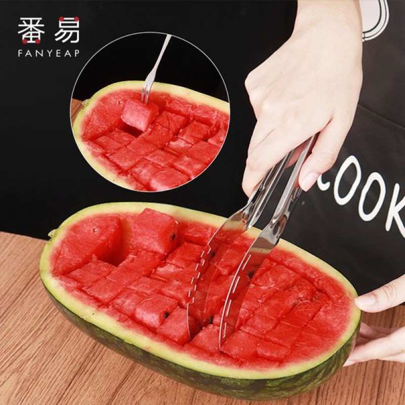 [รับชําระใช้ครั้งแรก ]/10Y เครื่องมือตัดแตงโม A1P30-Slicer สแตนเลสขุดเปิดตัดผลไม้หั่นลูกเต๋า Udpor31