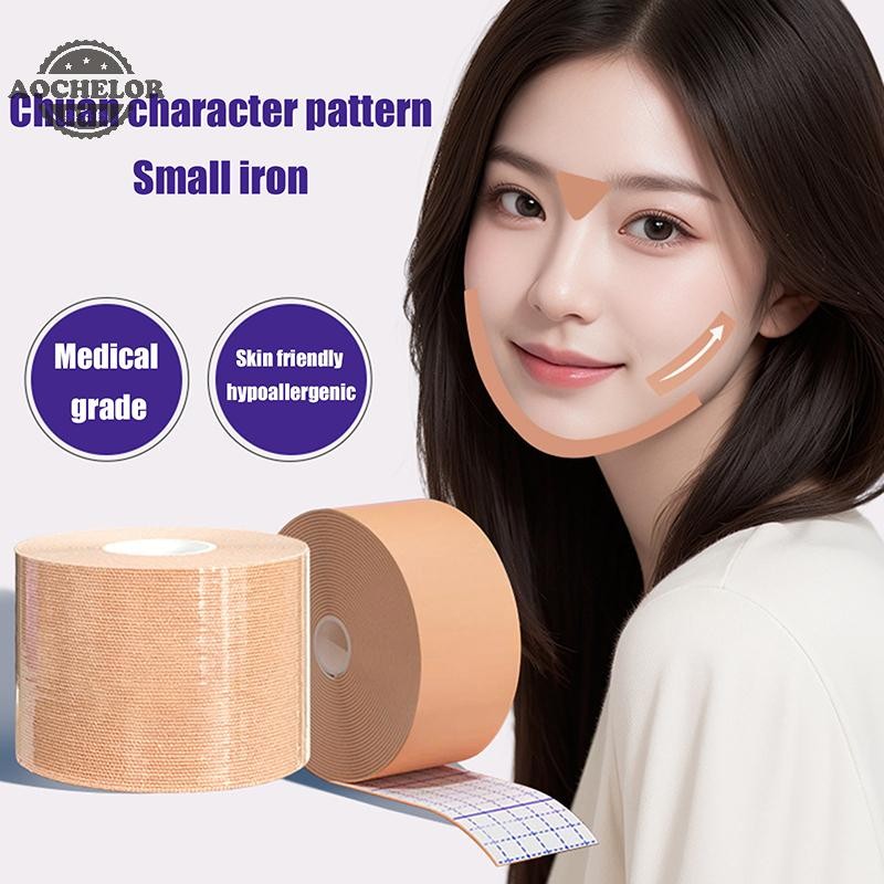 AOCHELOR 5 M/ม้วน Kinesiology เทปสําหรับ Face V Line คอตายกริ้วรอย Remover สติกเกอร์เทป Facial Skin 
