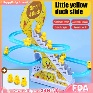 Children's Electronic Educational Toy Duck Penguin Climbing Stairs Track Toy For Kids Music Toys