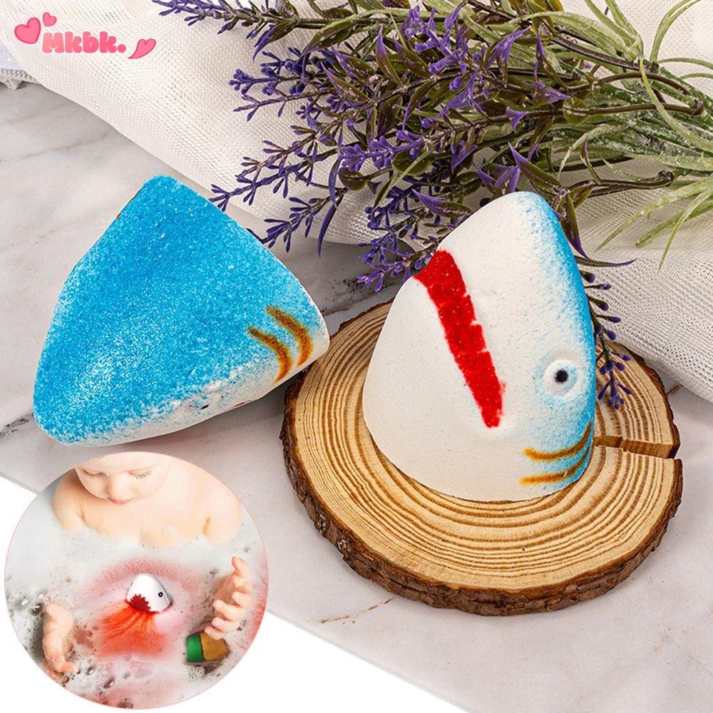 MKBK Jaws Bath Bomb, สีน่ารักสัตว์ทะเล Bubble Bath Bombs Shark Bath Bomb, รูปแบบฉลามธรรมชาติ Delight