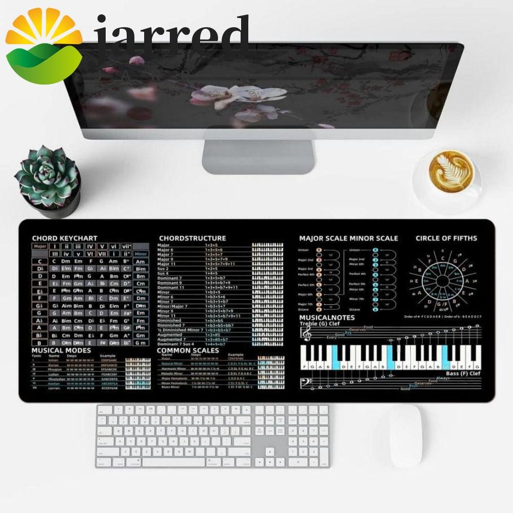JARRED แผ่นรองเมาส์ลัด, Java/Python/SQL EXCO เสื่อแป้นพิมพ์สํานักงาน, เสื่อโต๊ะกันลื่นเพลง/ตลาดหุ้นย
