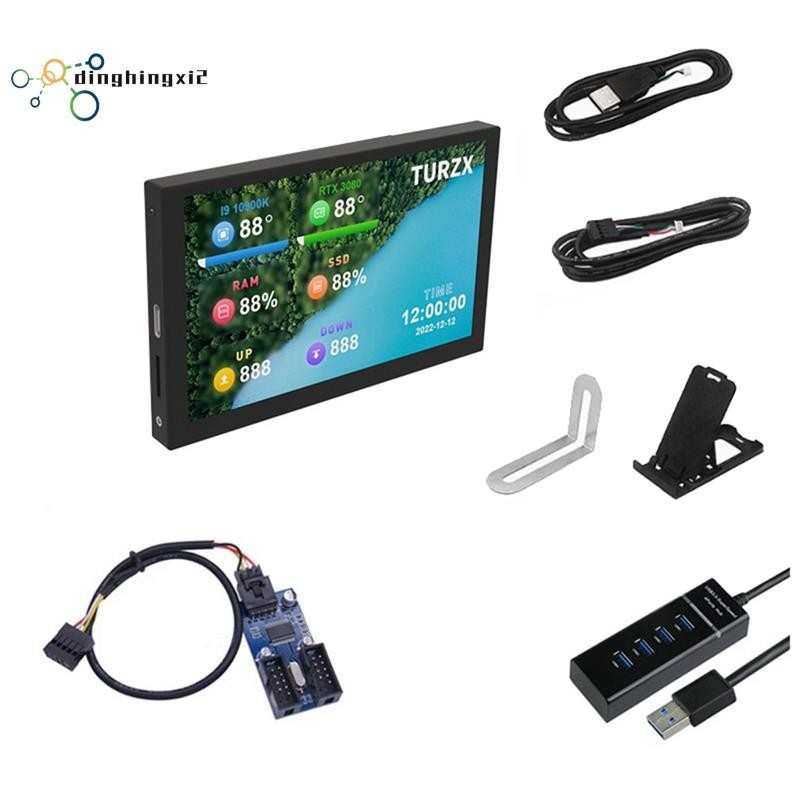 5 นิ้วสมาร์ทหน้าจอรอง CPU GPU RAM HDD การตรวจสอบได้อย่างอิสระ AIDA64 สีดํา