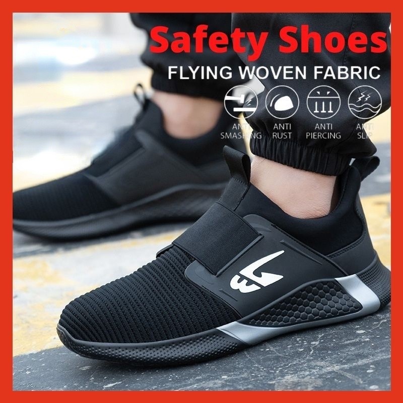 SD3 รองเท้าเซฟตี้กีฬาผู้ชายกันน้ําBreathableรองเท้านิรภัยผู้ชายแฟชั่นAnti Smashing Kasut Safety Boot