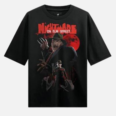 Rocket Lab NEW A Nightmare on Elm Street T-shirt เสื้อยืดสีดำ ผ้าคอตตอนพรีเมี่ยม USA สกรีนแบบ DTG Ho