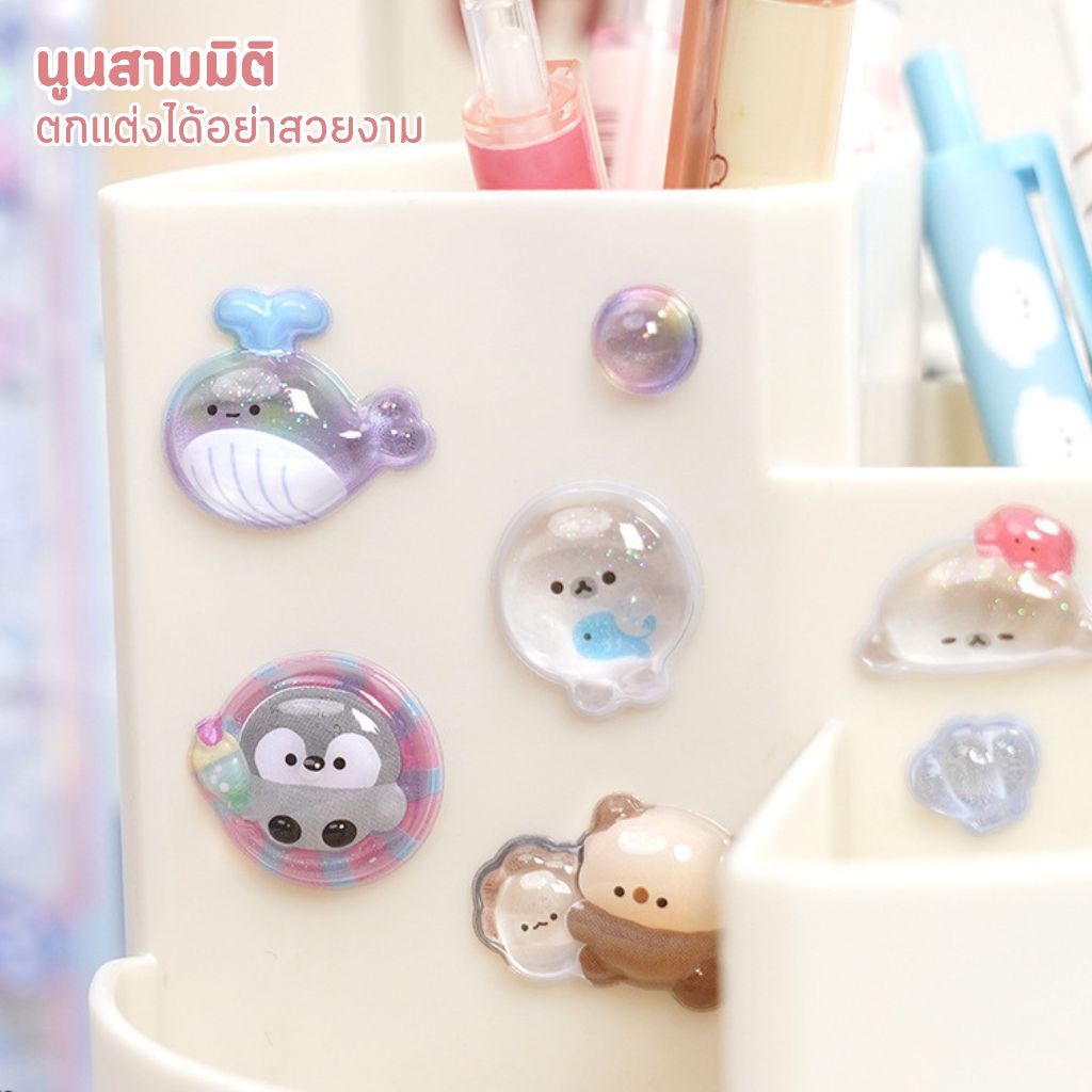 CUTE!3D สติกเกอร์น่ารักการ์ตูน Deco สติกเกอร์ DIY โทรศัพท์กระเป๋าเดินทางรถจักรยานยนต์แล็ปท็อปกระเป๋าเดินทางสติกเกอร์ - รูปที่ 5