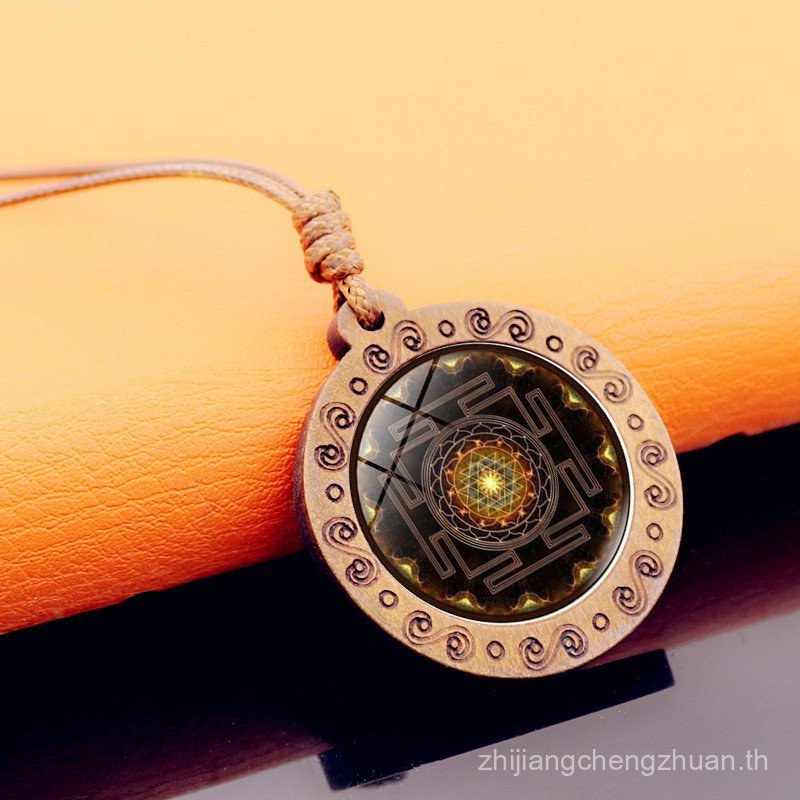 สร้อยคอมะนาวา มัณฑลาน้ำตาลอัญมณี สำหรับผู้หญิงทุกโอกาส Y1EA