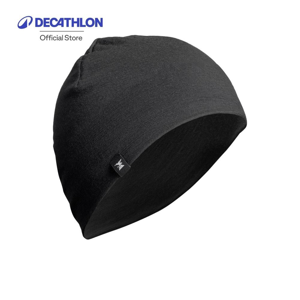 Decathlon Merino Wool Trekking Hat MT500 - Black หมวกเดินป่าทำจากขนแกะเมอริโนรุ่น MT500 (สีดำ)
