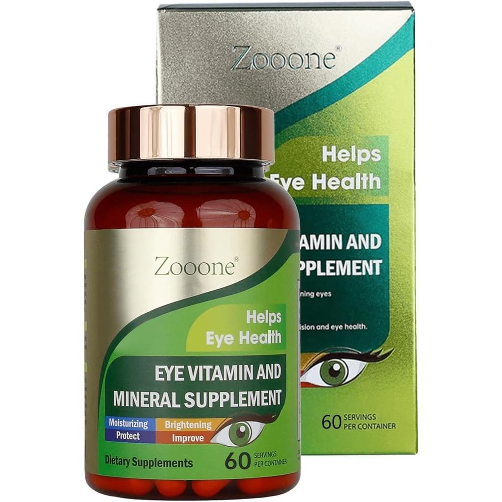zooone- 60pcs Lutein Eye Vitamins Supplement Nutritional Supplement for Macular Health & Dry Eye Sup